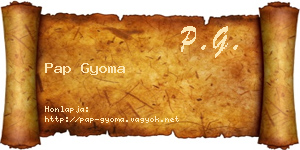 Pap Gyoma névjegykártya